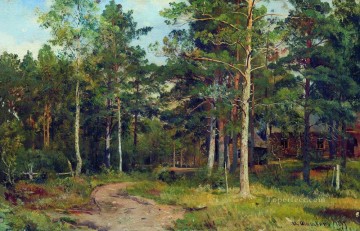ウッズ Painting - 森の中の秋の風景の小道 1894年 イワン・イワノビッチの木々